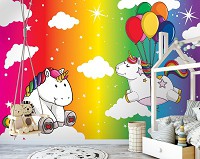 Флізелінові фотошпалери для дитячої 312x219 см Єдиноріг (11331VEXXL)+клей - вид 7 мініатюра