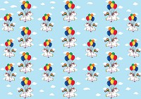 Фотообои детские 254x184 см Для девочек: Единороги на воздушных шариках 11334P4+клей - вид 1 миниатюра