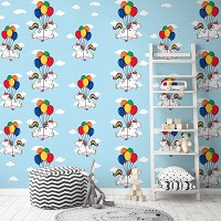 Флизелиновые фото обои облака в интерьере Единорог (11334V)+клей