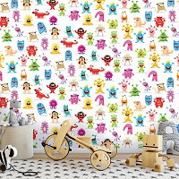 Флизелиновые детские фото обои для стен 254x184 см Монстры (11336V4)+клей