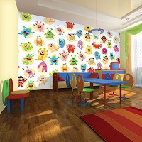 Флизелиновые фотообои в детскую Монстры (11337V)+клей