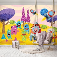 Флизелиновые красивые фото обои 254x184 см Монстры (11339V4)+клей