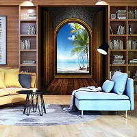 Фотообои флизелиновые 206x275 см Море за дверью (11352VEA)+клей