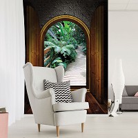 Флизелиновые фото обои растительные 184x254 см Сад (11353V4A)+клей