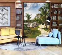 Флізелінові фото шпалери природа весна 206x275 см Пальма (11355VEA)+клей - вид 5 мініатюра