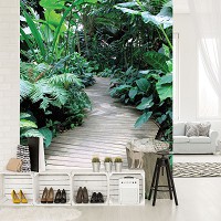 Флизелиновые 3д фотообои природа 206x275 см лес (11356VEA)+клей