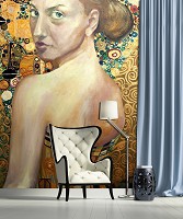 Флизелиновые красивые фото обои 206x275 см Репродукция картины Густава Климта (11365VEA)+клей