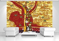 Флизелиновые фотообои на стену живопись 460x300 см Абстракция разноцветные узоры и линии (11367V12) +клей