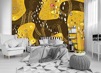 Искусство флизелиновые фотообои на стену 368x254 см Оттенки золота в абстракции узоров (11368V8) +клей