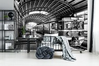 Флизелиновые фотообои город 312x219 см Черно-белый поезд прибыл в депо (11383VEXXL) +клей