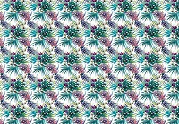 Готовые флизелиновые фотообои 460x300 см Зеленые листья и белые цветы на светлом фоне (11395V12) +клей - вид 1 миниатюра