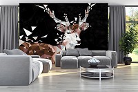 Флизелиновые фото обои звери 254x184 см Олень (11405V4)+клей