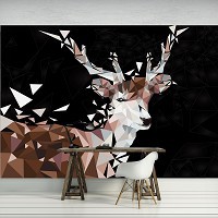 Флизелиновые фото обои звери 254x184 см Олень (11405V4)+клей - вид 7 миниатюра