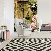 Флизелиновые 3Д фотообои с природой 184x254 см Аллея (11423V4A)+клей