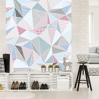 Флизелиновые фото обои абстракция в интерьере 184x254 см Треугольник (11458V4A)+клей - вид 6 миниатюра