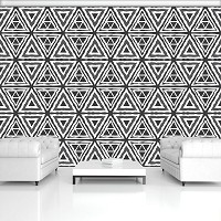 Флизелиновые фотообои абстракция 520x318 см Черно-белая мозаика в треугольниках (11459VEXXXXXL) +клей