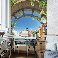 Флізелінові 3D фотошпалери Венеція на кухні 206x275 см Вид (11511VEA)+клей - вид 5 мініатюра