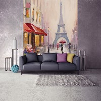 Флизелиновые фото обои город 184x254 см Париж (11512V4A)+клей - вид 6 миниатюра