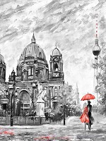 Флізелінові фотошпалери з містами в інтер'єрі 206x275 см Берлін (11513VEA)+клей - вид 1 мініатюра