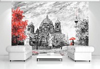 Флизелиновые красивые фото обои города 254x184 см Берлин (11513V4)+клей