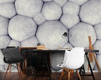 Флизелиновые фотообои 368x254 см 3Д Большие серые камни (11515V8) +клей