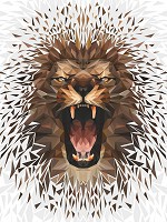 Флизелиновые фото обои котики 206x275 см Лев (11560VEA)+клей - вид 1 миниатюра