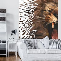 Флизелиновые фотообои искусство 206x275 см Лев (11562VEA)+клей