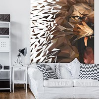 Флизелиновые фото обои диких животных 184x254 см Лев (11562V4A)+клей - вид 6 миниатюра