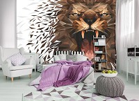 Флізелінові фотошпалери з тваринами Лев (11562V)+клей