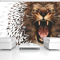 Флизелиновые фотообои с животными Лев (11562V)+клей - вид 6 миниатюра