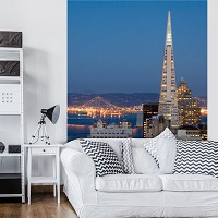 Флизелиновые фотообои для зала 206x275 см Пейзаж на город Сан-Франциско (11574VEA) +клей