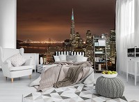 Флизелиновые 3D фотообои на стену города 416x254 см Сан-Франциско (11575VEXXXL)+клей