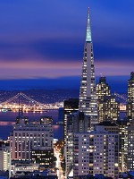 Флізелінові 3D фото шпалери нічний місто 206x275 см Сан Франциско (11576VEA)+клей - вид 1 мініатюра