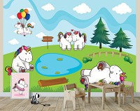 Флізелінові фото шпалери 254x184 см Єдиноріг (11587V4)+клей