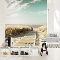 Флизелиновые фотообои 3D море 184x254 см пляж (11593V4A)+клей