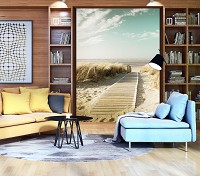 Флизелиновые 3D фото обои 206x275 см пляж (11593VEA)+клей