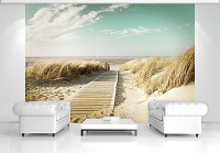 Флизелиновые 3д фотообои на стену 416x254 см Пляжная дорожка к морю (11593VEXXXL) +клей
