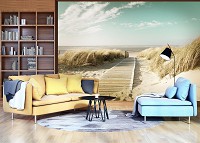 Флізелінові 3д фотошпалери на всю стіну 368x254 см Пляжна доріжка до моря (11593V8) +клей - вид 6 мініатюра