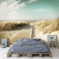 Флизелиновые 3D фото обои пляж 254x184 см (11593V4)+клей