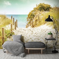 Флізелінові морські фото шпалери 3D на стіну 254x184 см пляж (11594V4)+клей