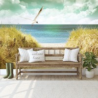 Флізелінові фото шпалери літо море 3D 254x184 см пляж (11595V4)+клей - вид 8 мініатюра