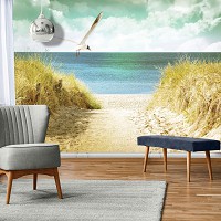 Флізелінові фото шпалери літо море 3D 254x184 см пляж (11595V4)+клей - вид 9 мініатюра
