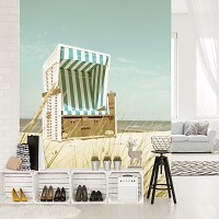 Флизелиновые фотообои 3D с видом моря 206x275 см пляж (11596VEA)+клей