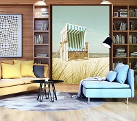 Флізелінові фотошпалери 3D з видом моря 206x275 см пляж (11596VEA)+клей - вид 5 мініатюра