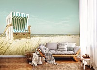 Флизелиновые 3D фотообои море 368x254 см пляж (11596V8)+клей - вид 7 миниатюра