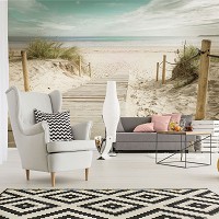 Готовые флизелиновые 3д фотообои 416x254 см Пляжная тропинка к морю (11597VEXXXL) +клей