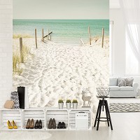 Флизелиновые фото обои море вид 3D 206x275 см пляж (11599VEA)+клей