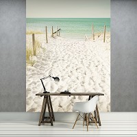 Флизелиновые 3д фото обои море 184x254 см пляж (11599V4A)+клей