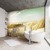 Флизелиновые фото обои море 416x254 см 3D Светлая дорога на пляж (11600VEXXXL)+клей - вид 8 миниатюра