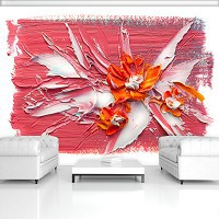 Флизелиновые фото обои 312x219 см Масляные цветы (11603VEXXL)+клей